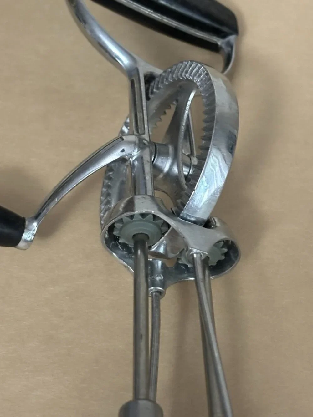 Vintage Ekco Best Manual Hand Crank Egg Beater Mixer Tool Stainless Steel USA
